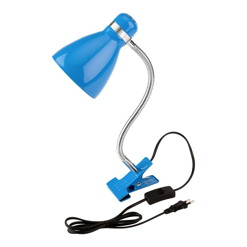 Светильник настольный Моби REXANT  на металлической стойке с зажимом-прищепкой, с цоколем Е27, 60 Вт, цвет летнее небо 603-1013