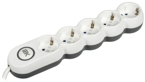 Удлинитель У05В 5 мест с заземлением 5м 3х1,5мм2 16А/250В UNO IEK WYP53-16-05-05-ZK