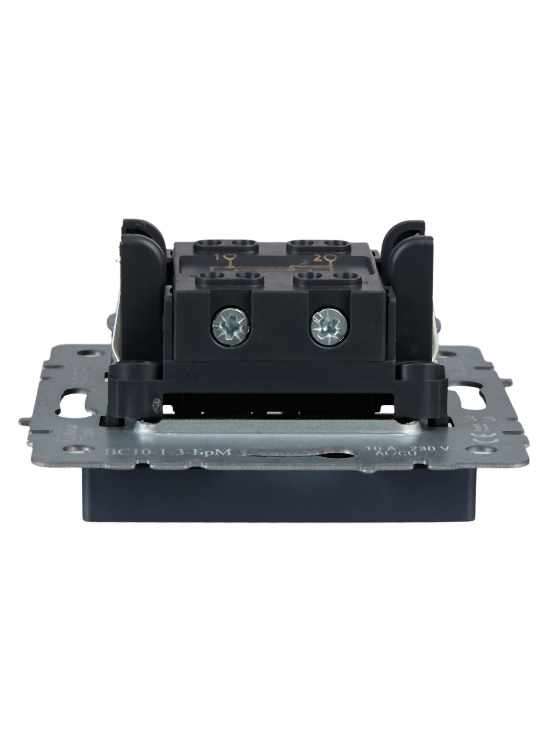 BRITE Выключатель 1-клавишный перекрестный 10А ВС10-1-3-БрМ маренго IEK - Фото 6