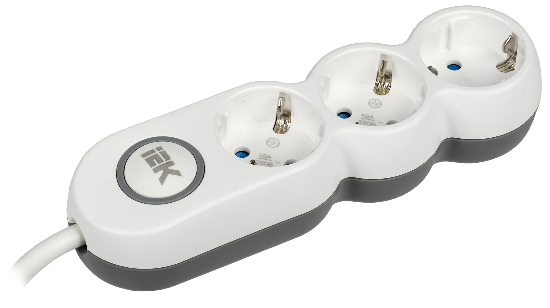 Удлинитель У03В 3 места с заземлением 1,5м 3х1,5мм2 16А/250В UNO IEK WYP53-16-03-D15-ZK