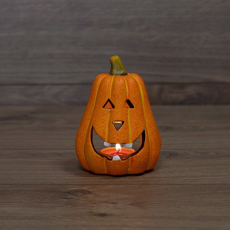 Керамический подсвечник Тыква 10х8,6х12,7 см 501-075