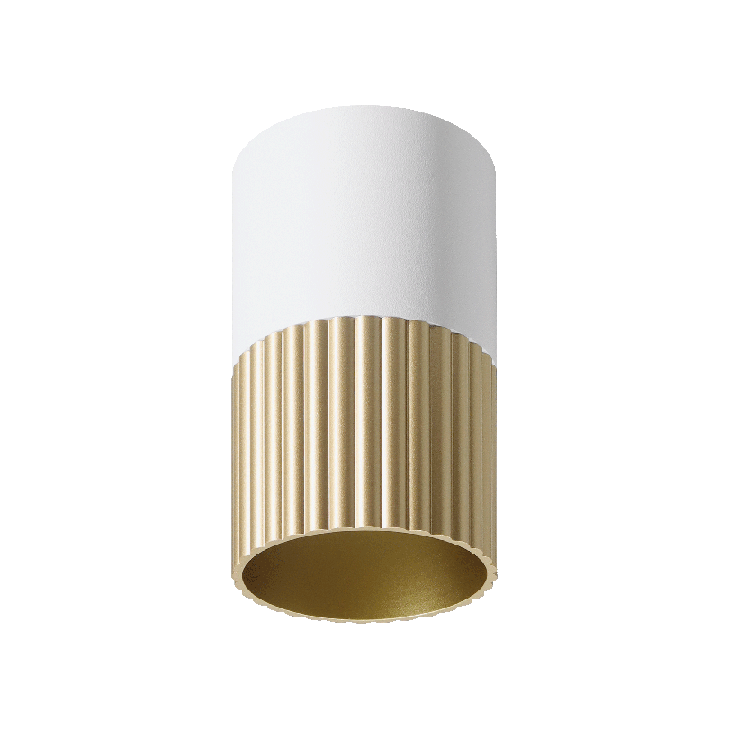 Накладной светильник WOLTA WSL-GU10/18WG-1 DUO под лампу GU10 Белый/золото D55x100 WSL-GU10/18WG-1