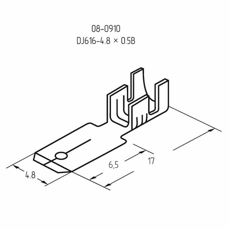 Клемма плоская штекер 4.8 мм 0.75-1.5 мм² (РП-п 1.5-(4.8)) REXANT - Фото 3