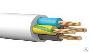 Провод ПВС-Т 3х4,0 + 1х4,0 бел (ПВС 4х4,0) (100м) Автопровод А00372