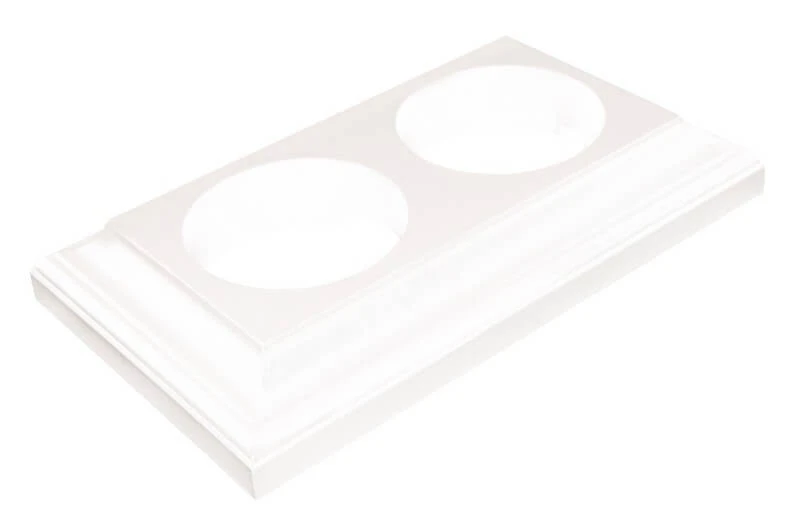 Рамка двухместная  "Престиж" белая, для наружного и внутреннего монтажа, ТМ "МезонинЪ" GE70707-01