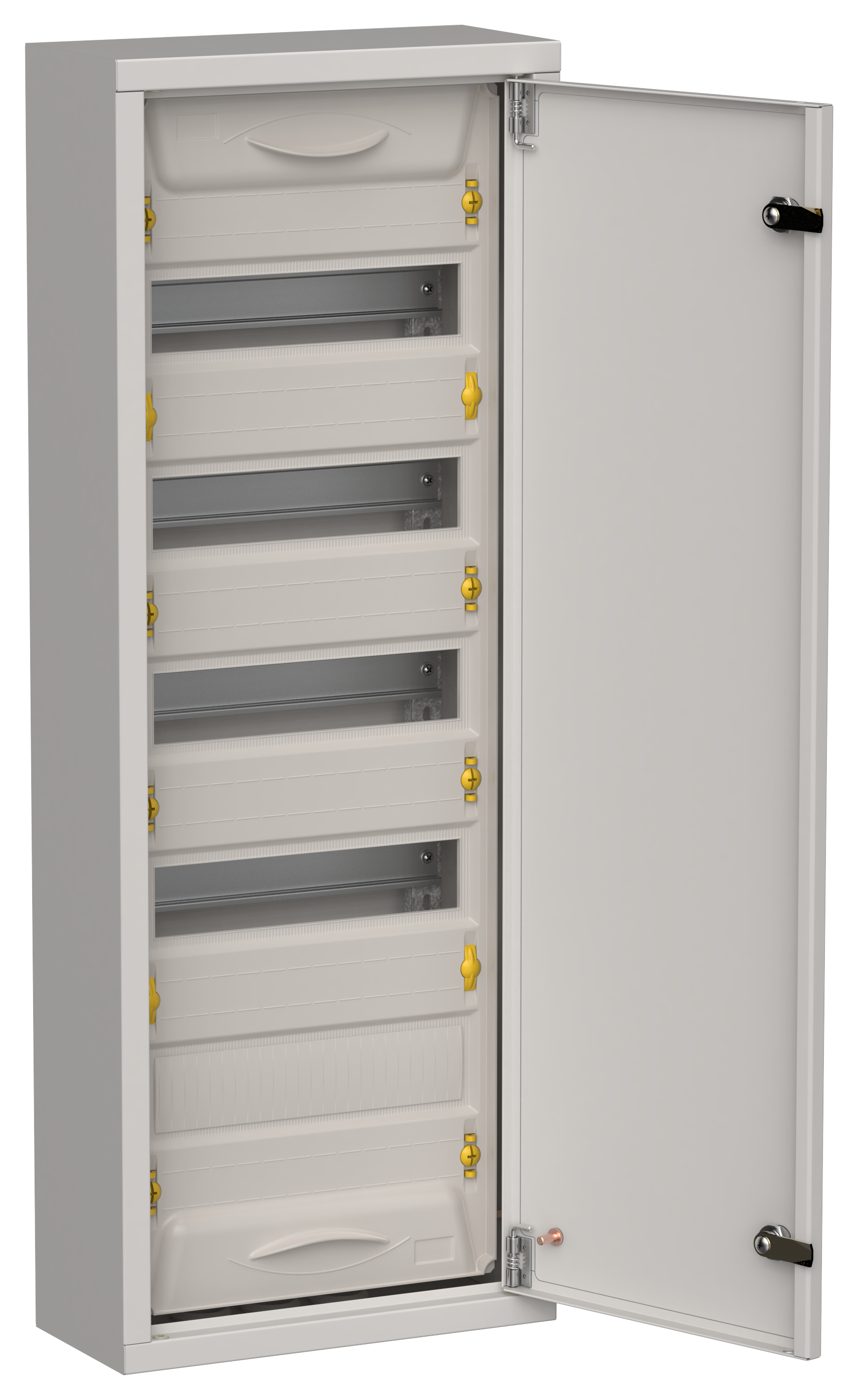 TITAN 5 Корпус металлический ЩРн-60 (1х60) 835х310х140мм IP31 серый (одна дверь) IEK TI5-50-N-060-31-7035