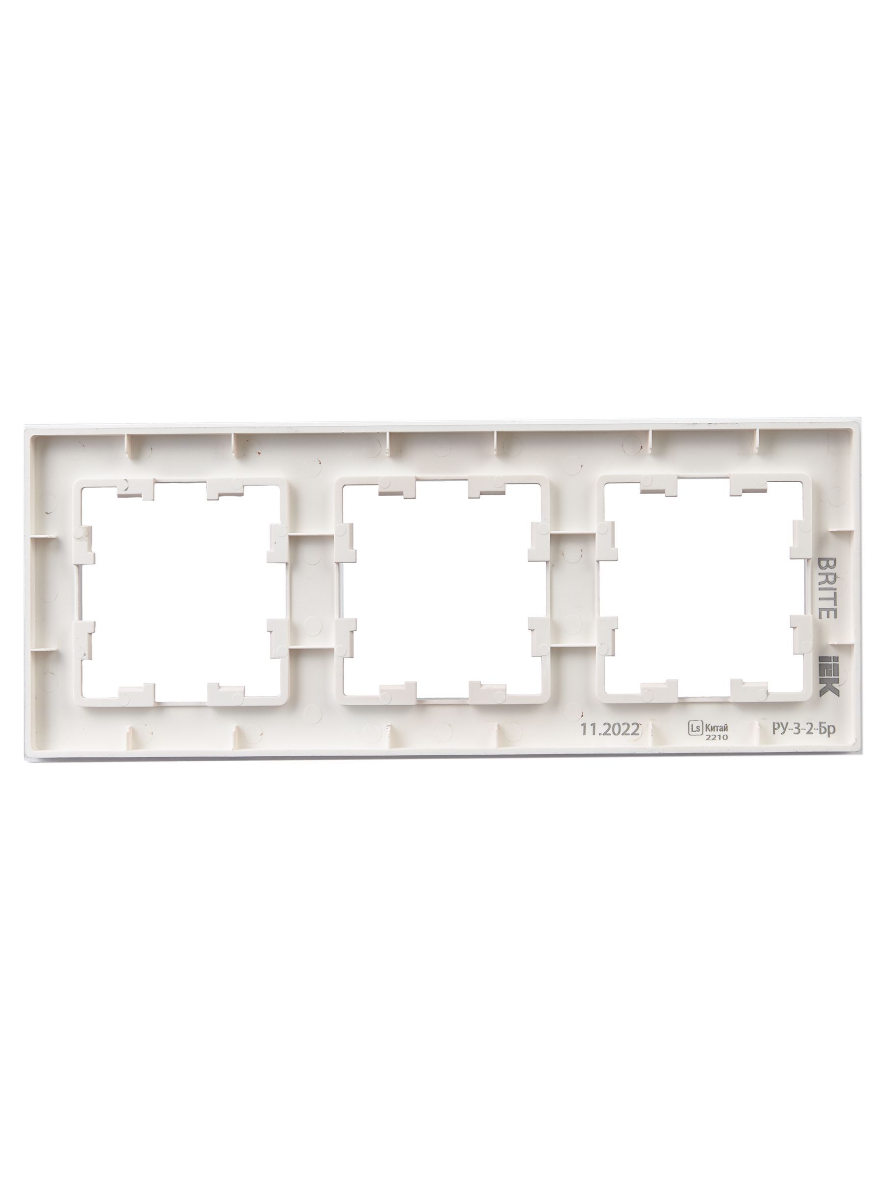 BRITE Рамка 3-местная РУ-3-2-Бр стекло розовый матовый IEK - Фото 6