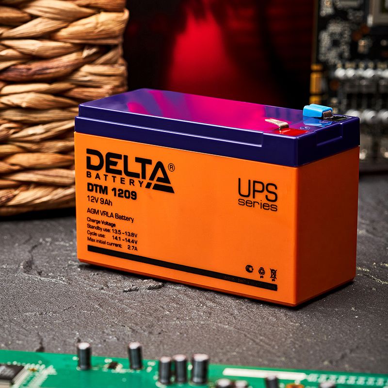 Батарея аккумуляторная 12В, 9Ач, 1 штука - Фото 2