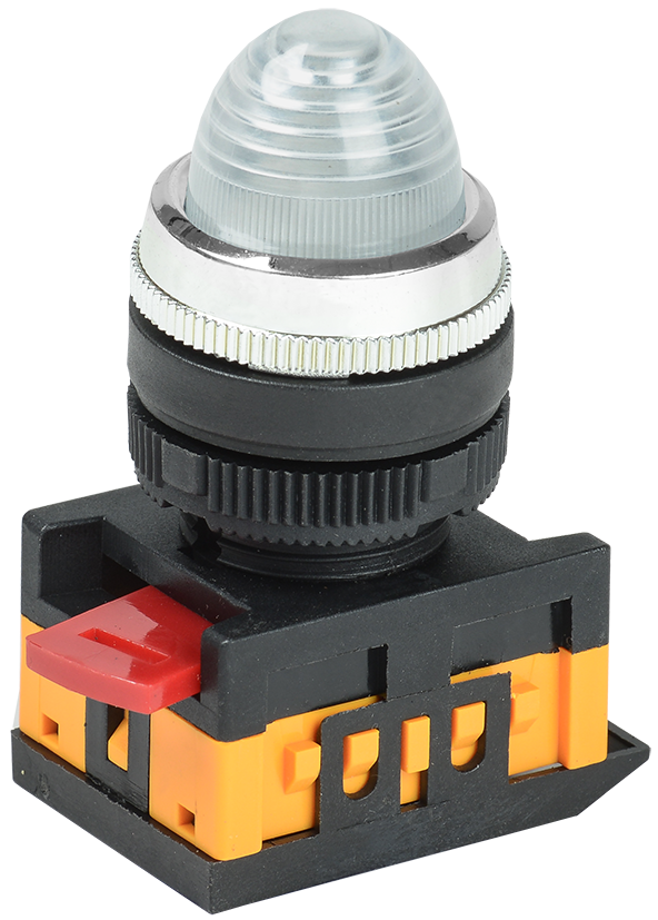 Лампа AL-22 сигнальная d=22мм прозрачный неон/240В цилиндр IEK