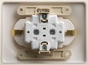 Розетка 2-м СП Glossa 16А IP20 с заземл. в сборе перламутр. SE GSL000624 1180347