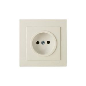 Розетка 1-местная RS16-131-Б скрытой установки Белая 16А, IP20 без заземляющего контакта RS16-131-Б