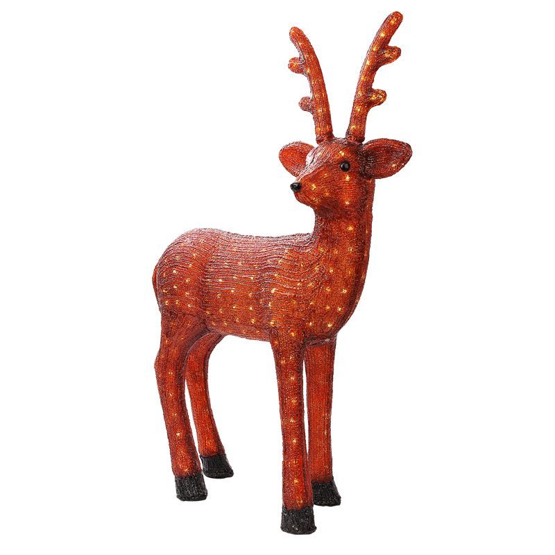 Акриловая светодиодная фигура Бурый олень 100 см, 380 светодиодов, IP 65, понижающий трансформатор в комплекте, NEON-NIGHT 513-305