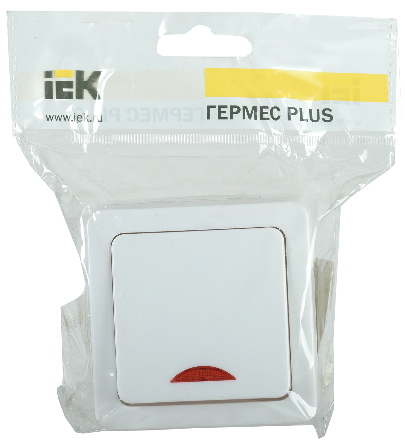 Выключатель 1-клавишный для открытой установки с индикацией ВС20-1-1-ГПБ IP54 ГЕРМЕС PLUS (цвет клавиши: белый) IEK - Фото 2