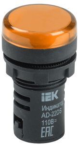 Лампа AD22DS(LED)матрица d=22мм желтый 110В AC/DC IEK BLS10-ADDS-110-K05