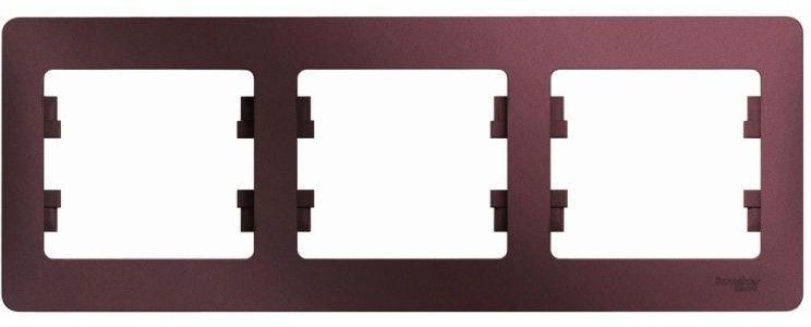 Рамка 3-м Glossa горизонт. баклажан. SE GSL001103