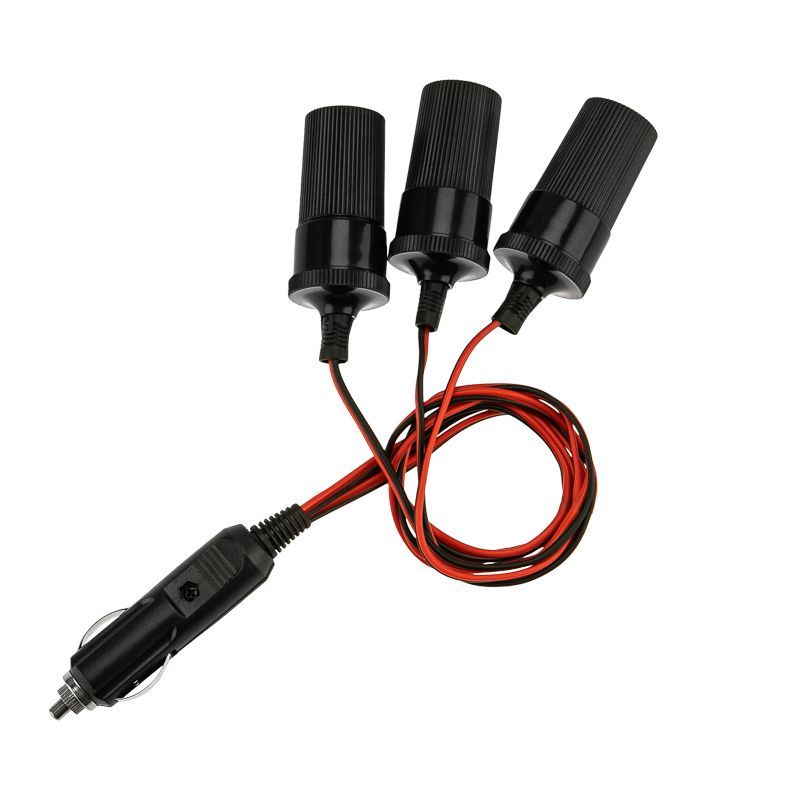 Разветвитель автоприкуривателя, 3 гнезда, шнур REXANT 16-0221