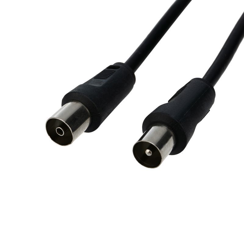 Шнур ТВ гнездо - ТВ штекер, 1,5м, черный REXANT 17-5002