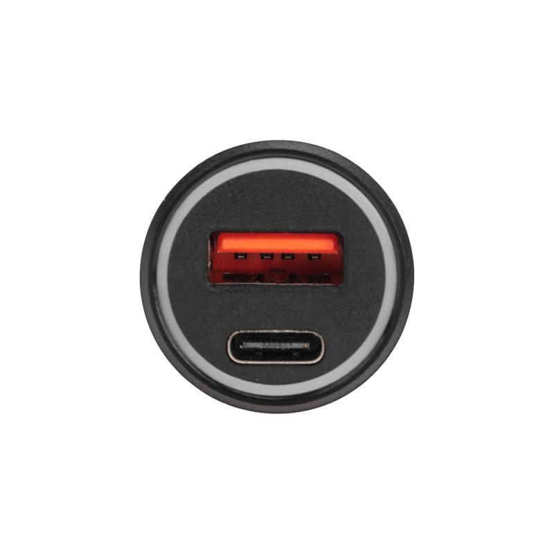 Автозарядка в прикуриватель АЗУ USB-A (QC 3.0)+USB-C (PD), 38Вт черная REXANT - Фото 4