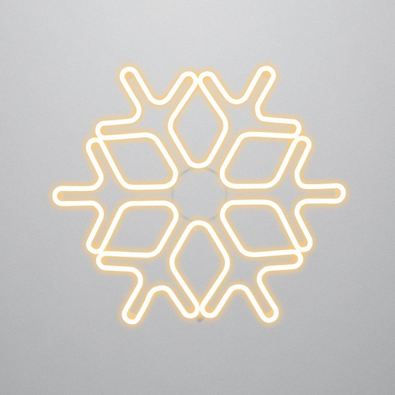 Фигура Снежинка из гибкого неона, 60х60 см, цвет свечения теплый белый NEON-NIGHT 501-326