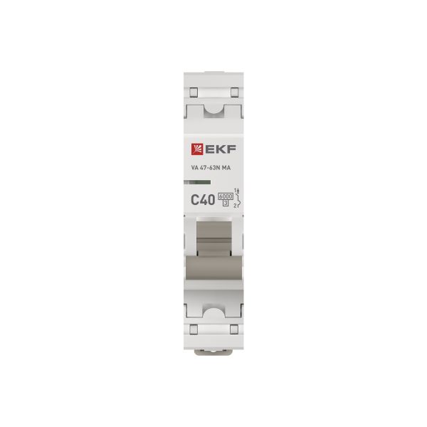 Авт. выкл. ВА 47-63N MA 1P 40А (C) 6кА без тепл. расцепит. PROXIMA EKF - Фото 4