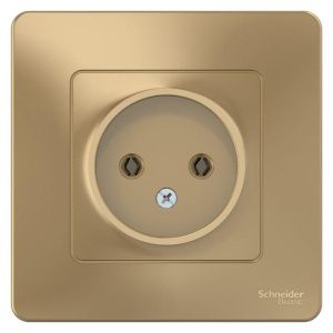 Розетка 1-м СП Blanca 16А IP20 250В без заземл. без защ. шторок титан SE BLNRS000014 1210352