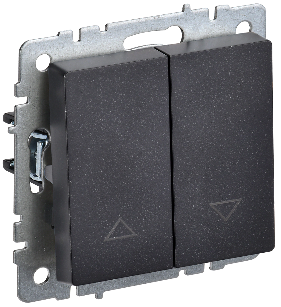 BRITE Выключатель жалюзи 10А ВС10-1-5-БрЧ черный IEK BR-V15-0-10-K02