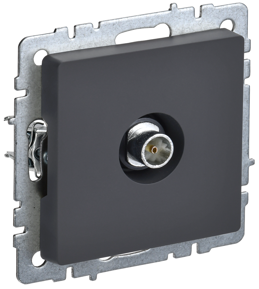 BRITE Розетка TV оконечная РТВ11-0-БрГ графит IEK