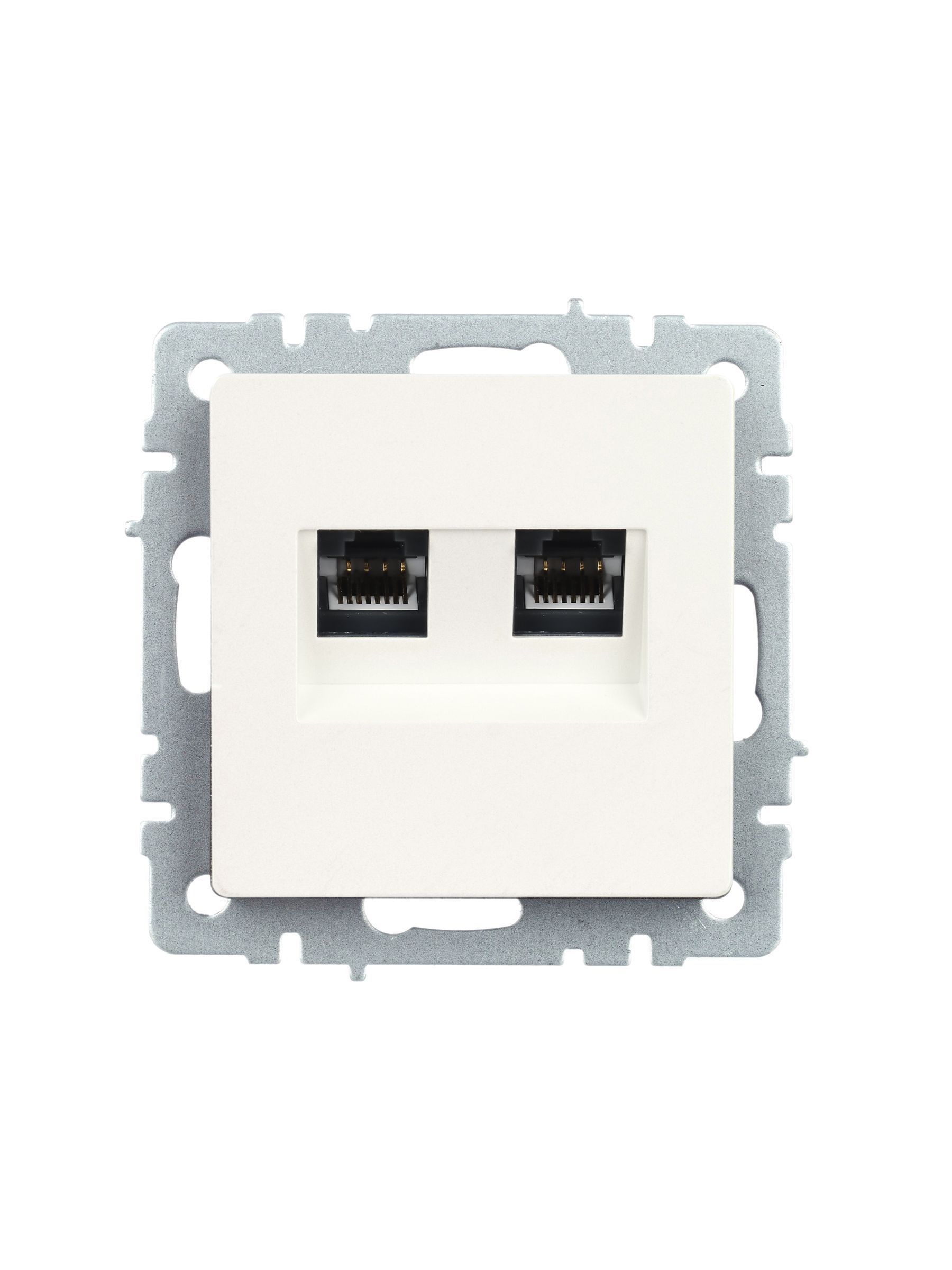 BRITE Розетка двойная RJ11+RJ45 кат.5E РК/Т12-БрЖ жемчуг IEK - Фото 6