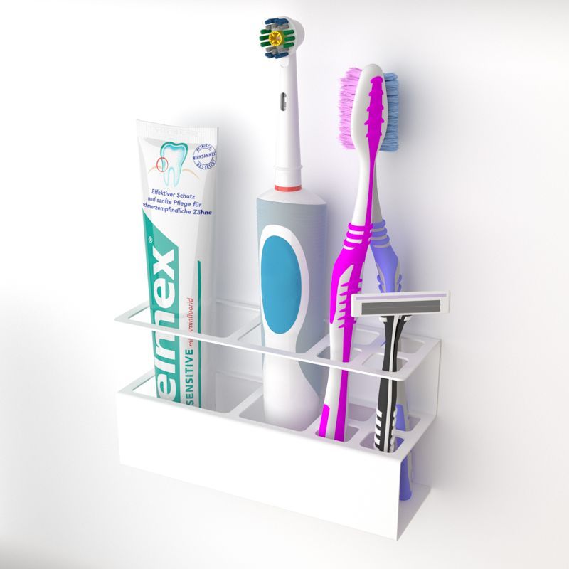 Держатель для хранения зубных щеток и аксессуаров для ванны, белый REXANT 38-0704