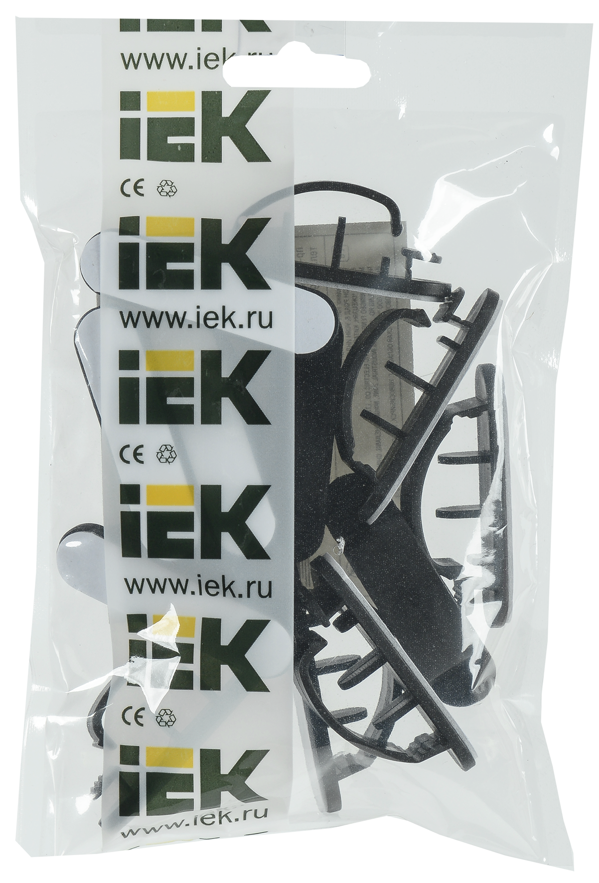 Клипса самоклеящаяся КС-3 черная (12шт) IEK - Фото 2