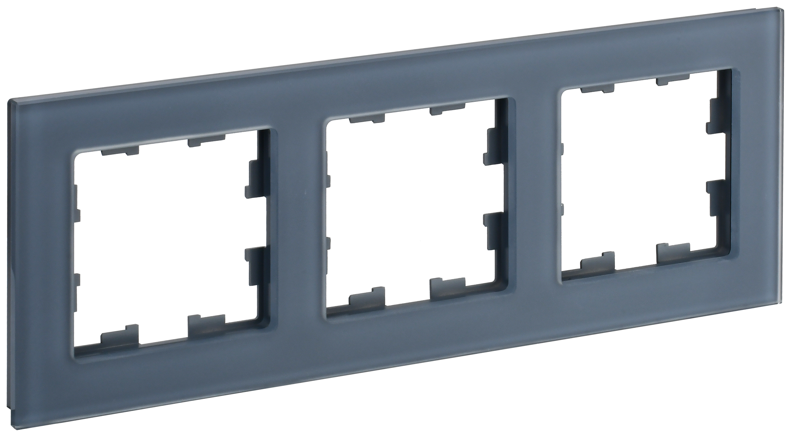 BRITE Рамка 3-местная РУ-3-2-Бр стекло маренго матовый IEK