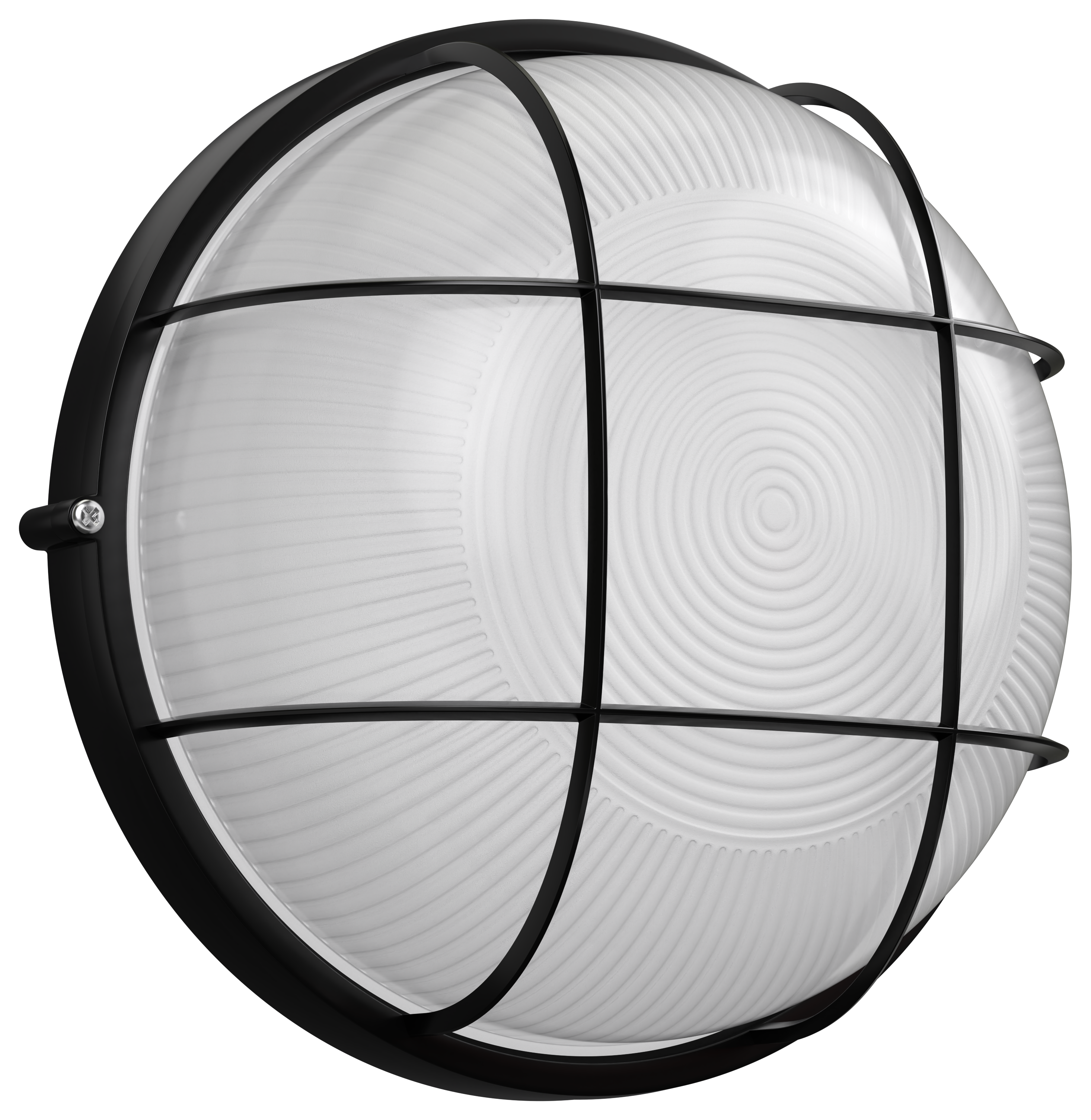 Светильник НПП1102 круг с решеткой 100Вт IP54 черный IEK LNPP0-1102-1-100-K02