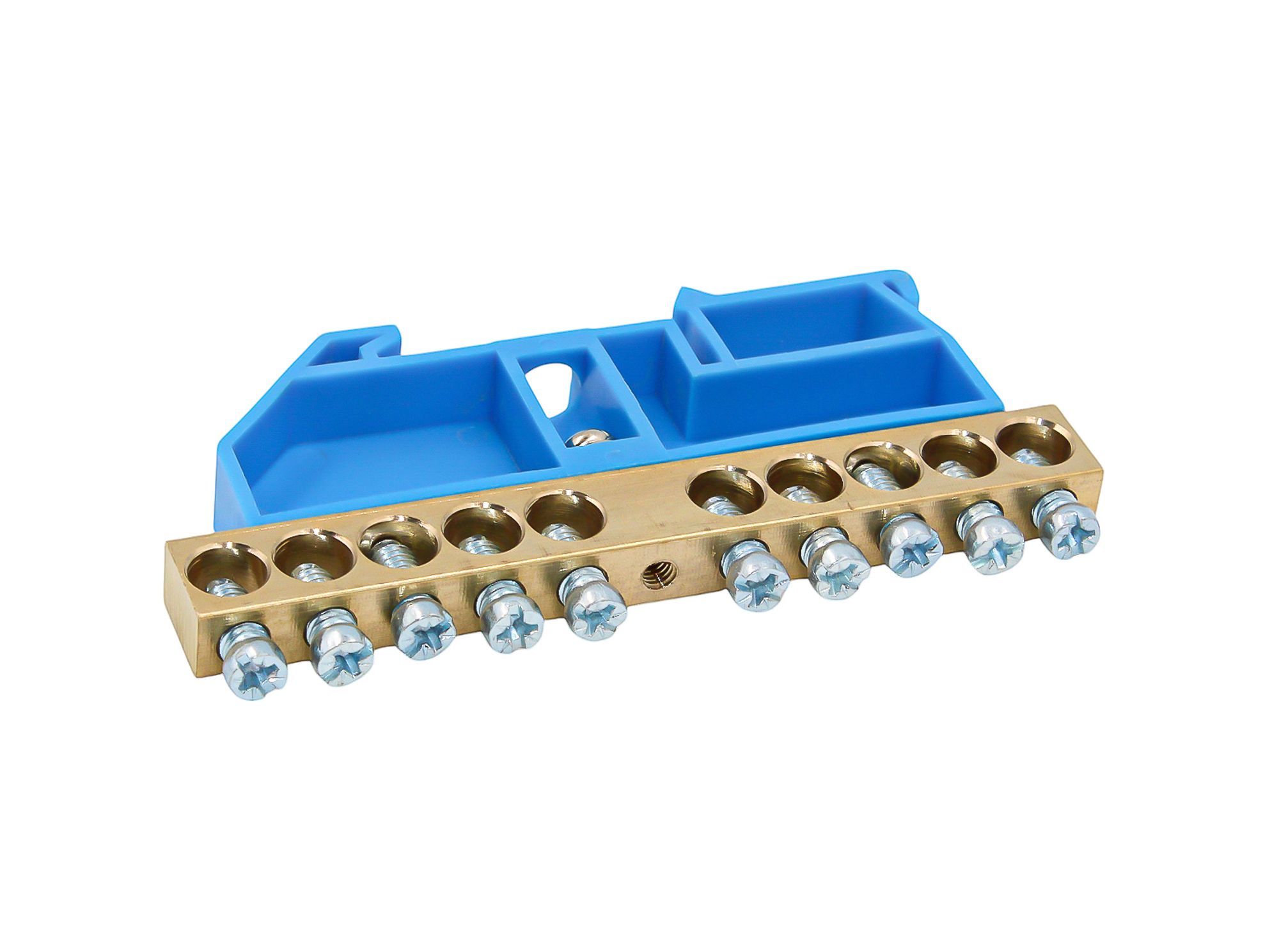 Шина N "ноль" на DIN-изоляторе СИНИЙ 8х12-10 - Фото 3