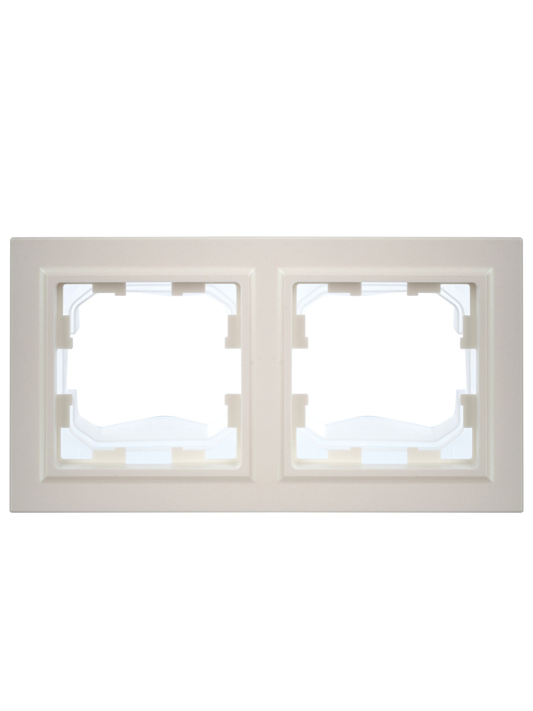 BRITE Рамка 2-местная IP44 РУ-2-БрЖ-44 жемчуг IEK - Фото 2