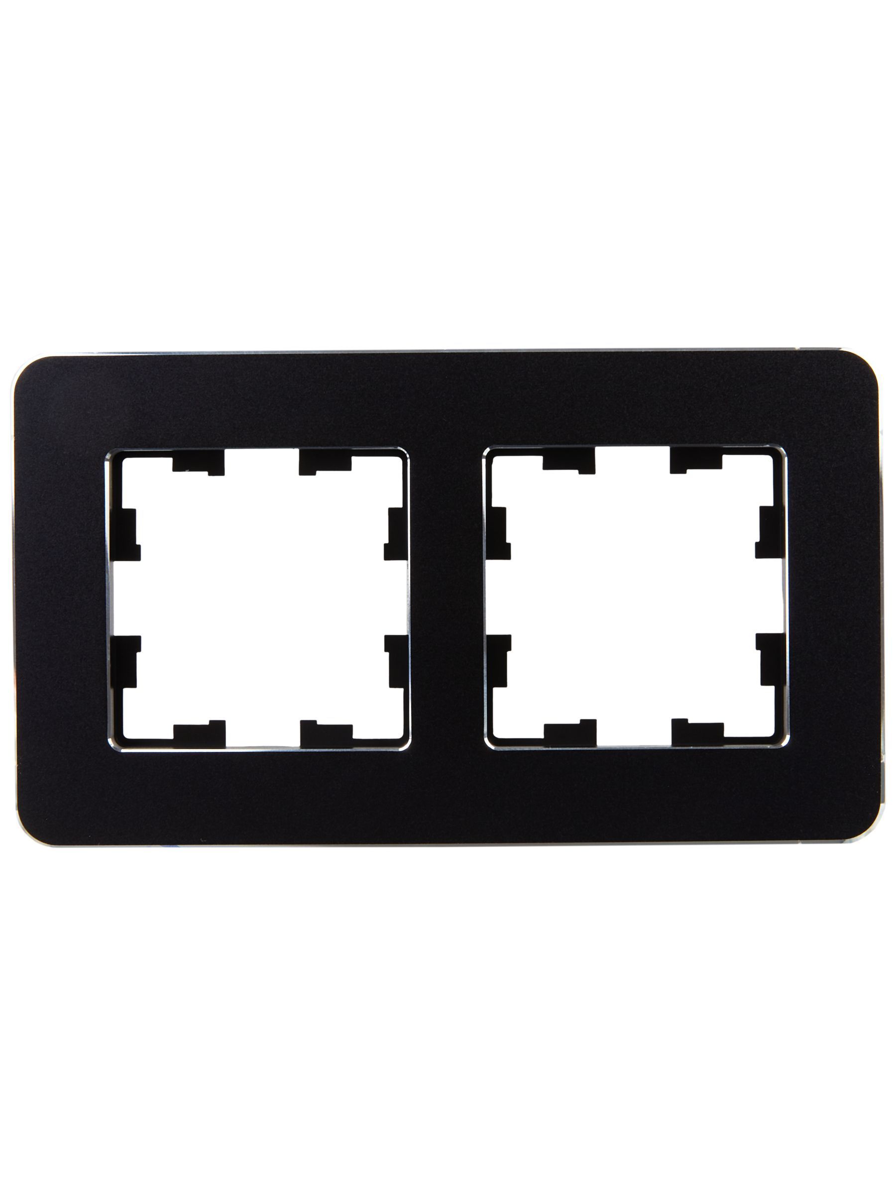 BRITE Рамка 2-местная РУ-2-1-Бр металл черный RE IEK - Фото 5