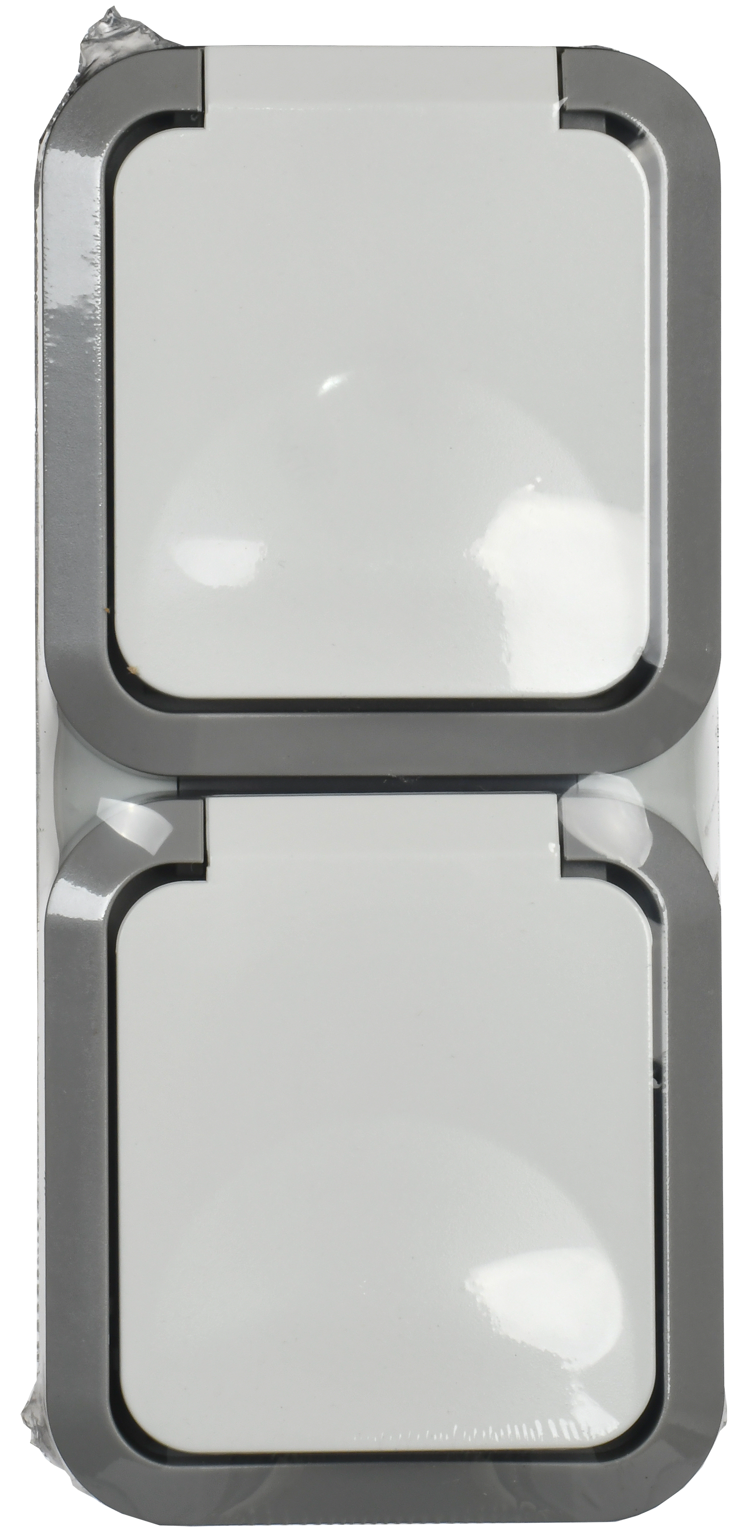 TORS Розетка 2-местная вертикальная 16А IP55 TS232 серо-белый IEK - Фото 2