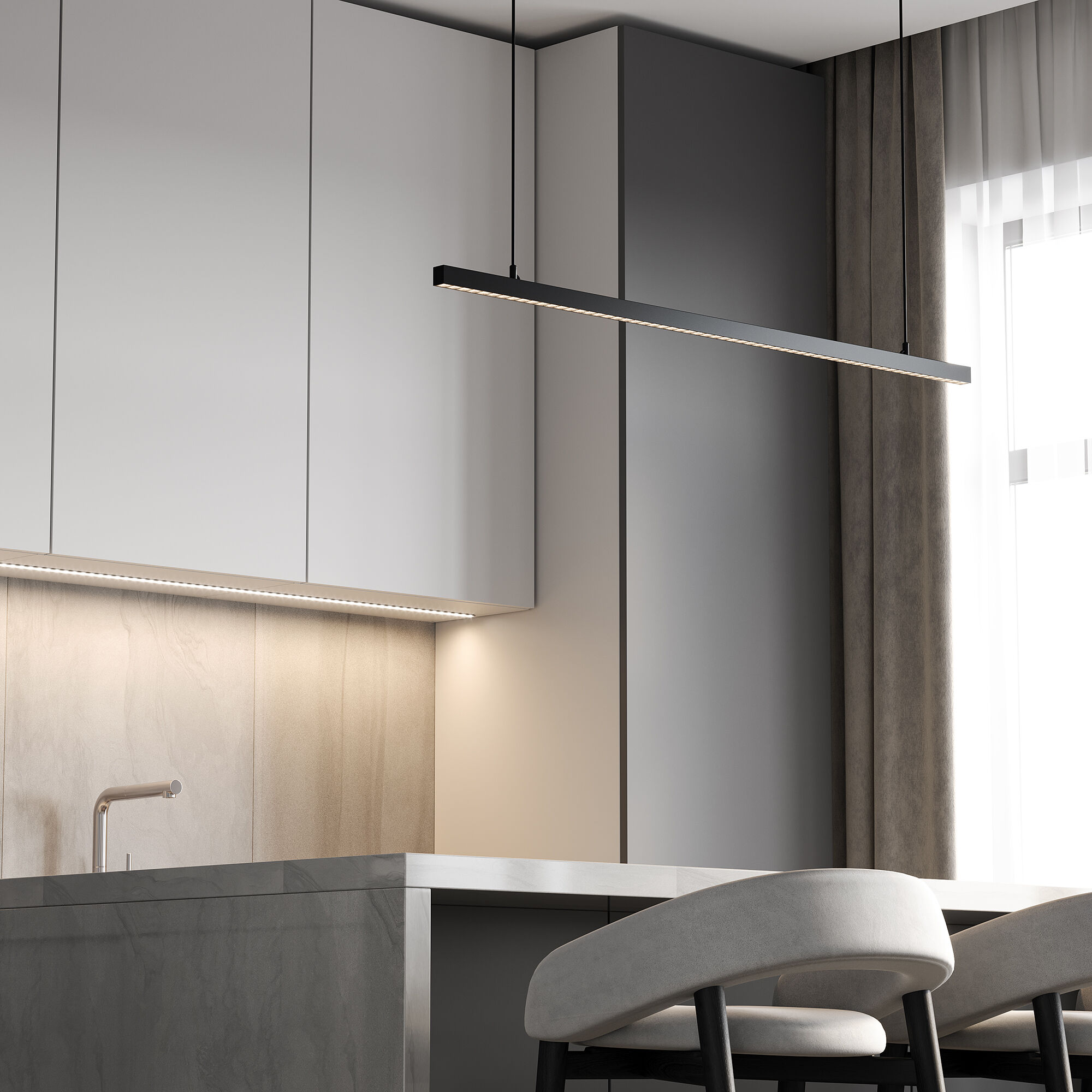 Slim Magnetic Трековый светильник 48W 4000K Vilo (чёрный) 85108/01 Elektrostandard - Фото 4