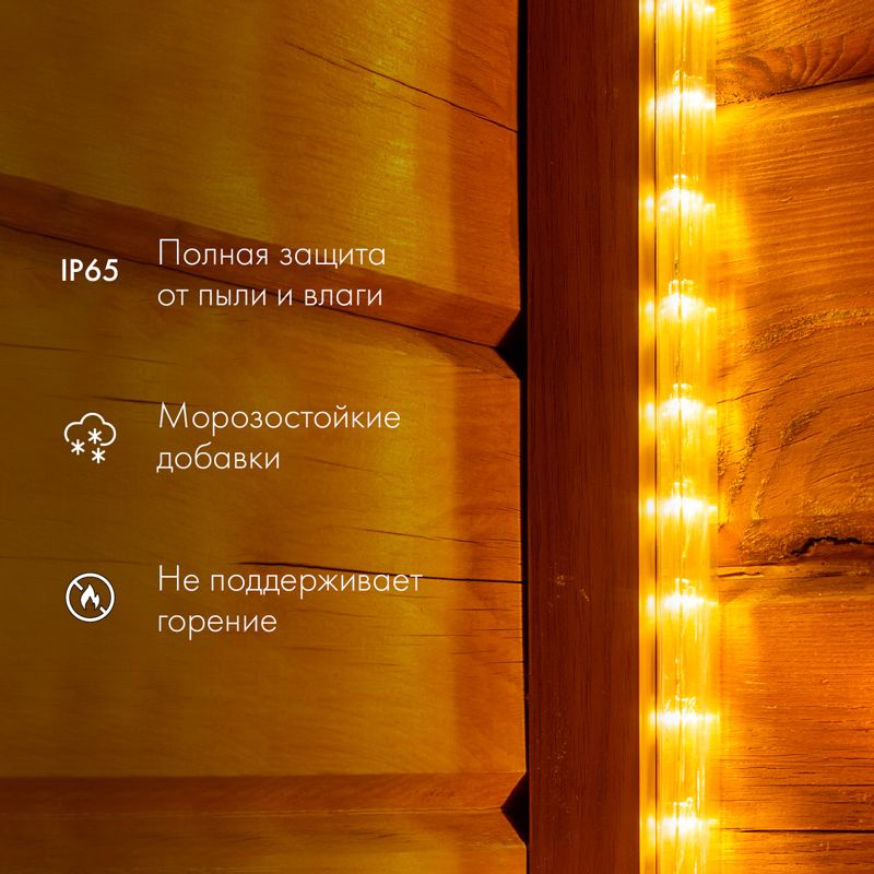 Дюралайт LED двухжильный 230В 13мм 30 LED/м БЕЛЫЙ постоянное свечение модуль 1м бухта 100м NEON-NIGHT - Фото 2