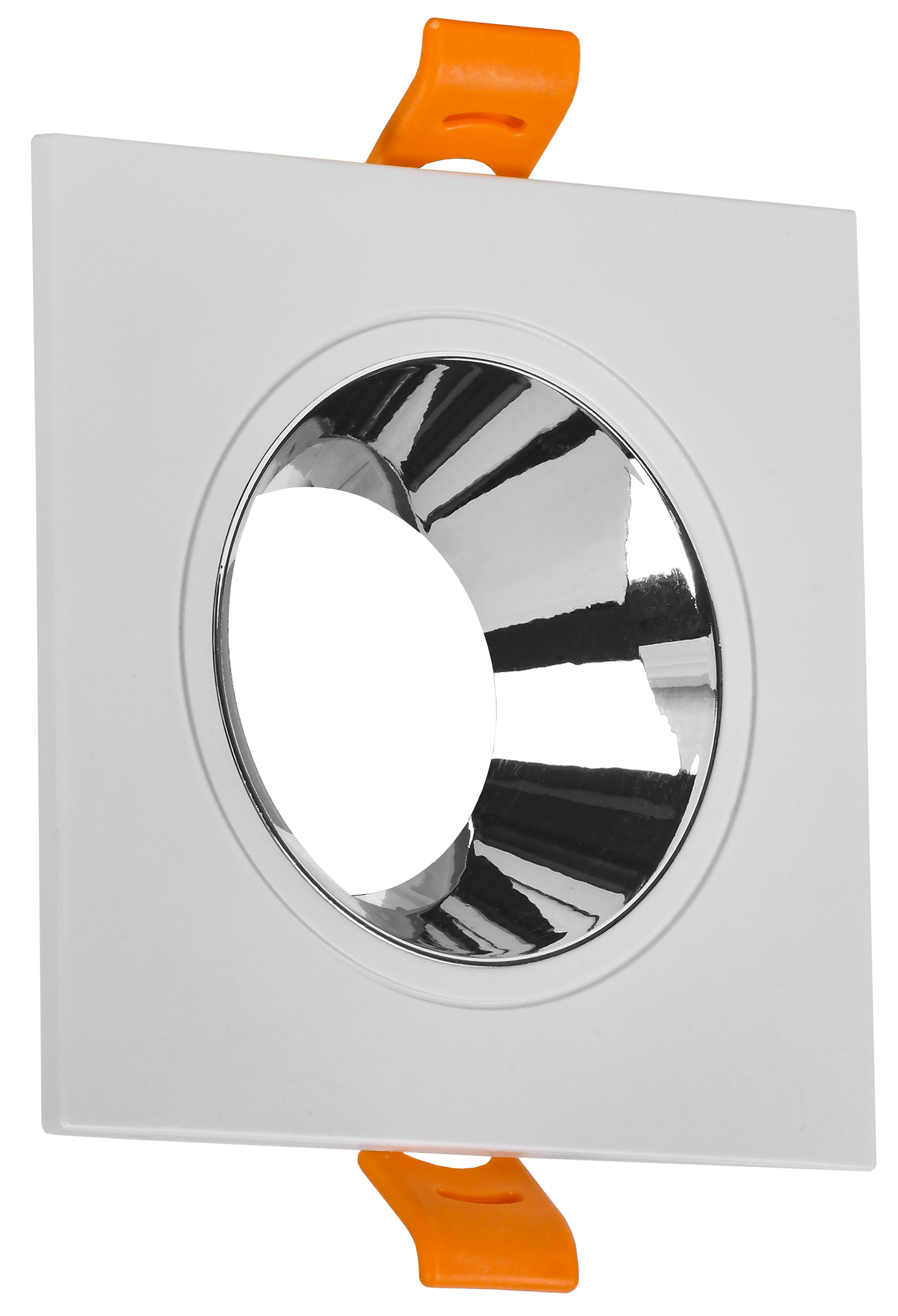 LIGHTING Светильник 4107 встраиваемый поворотный под лампу GU10 белый/хром пластик IEK LT-UVB0-4107-GU10-1-K23