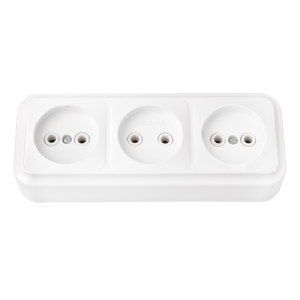 Розетка штепсельная трехместная открытой установки РА16-263 196BY