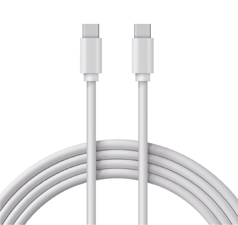 Кабель Type-C - Type-C, 3А, 100Вт, 1м, ПВХ, белый, Power Delivery REXANT 18-1832