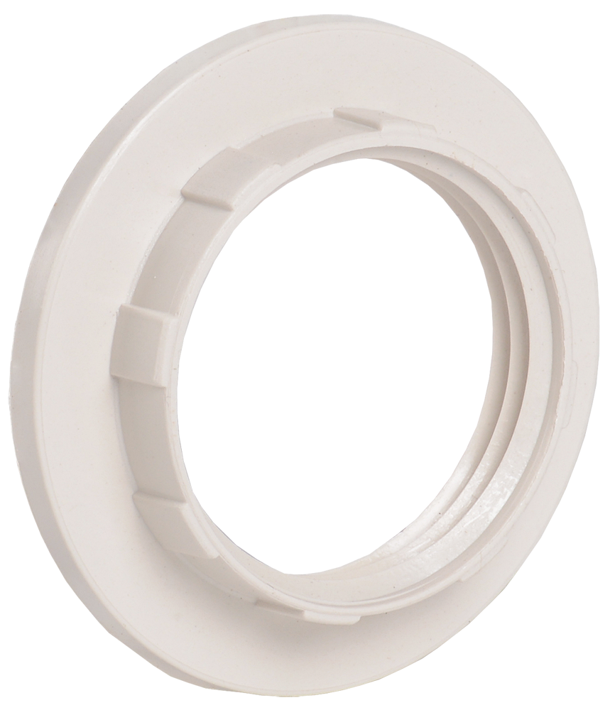 Кольцо абажурное КП14-К02 к патрону Е14 пластик белый (индивидуальный пакет) IEK EKP20-01-02-K01