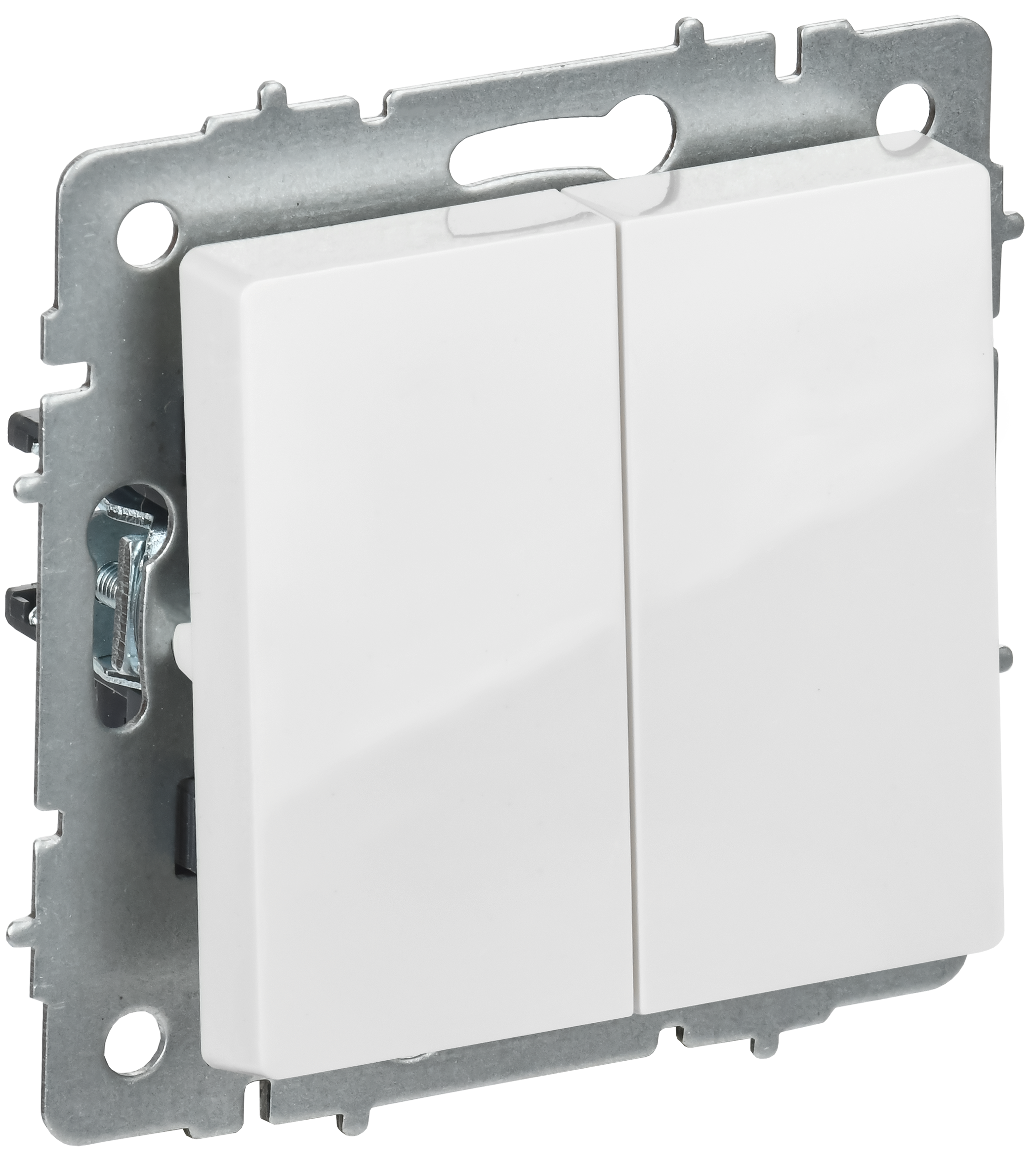 BRITE Выключатель 2-клавишный перекрестный 10А ВС10-2-3-БрБ белый IEK BR-V23-0-10-K01