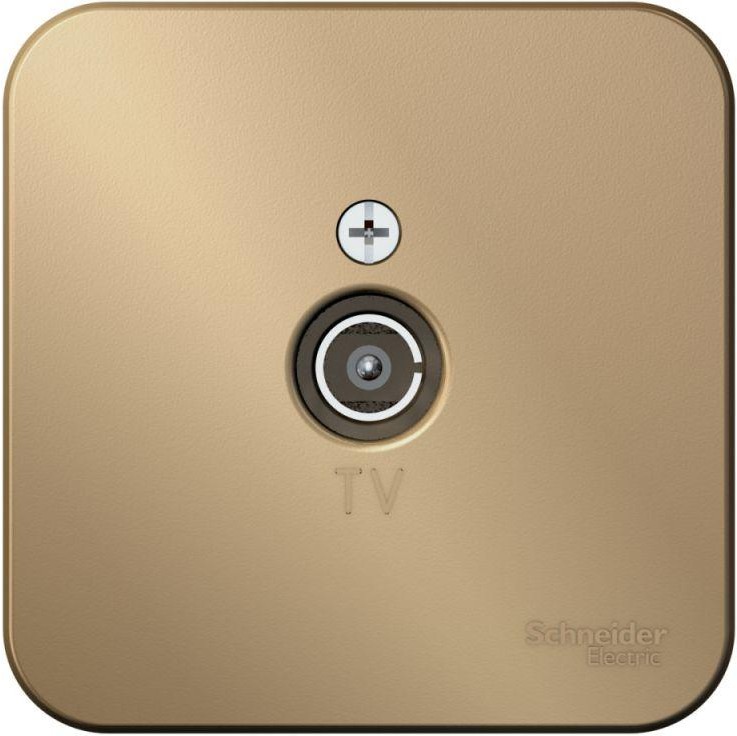 Розетка телевизионная TV ОП Blanca 16А 250В коннектор с изолир. пластиной титан SE BLNTA000014