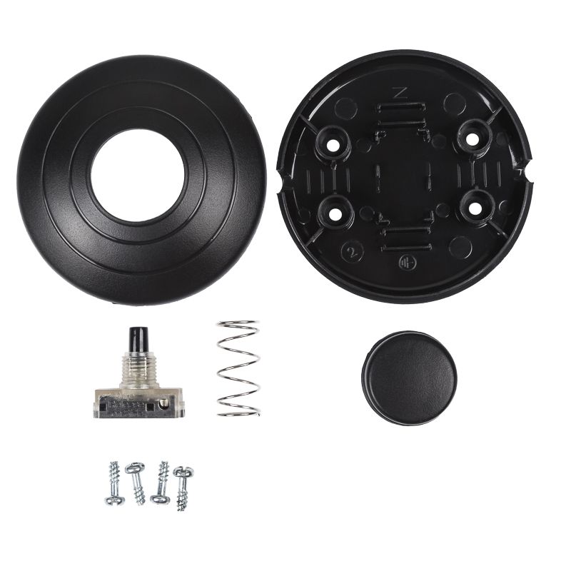 Выключатель-кнопка 250V 2А ON-OFF черный (напольный - для лампы) REXANT - Фото 3