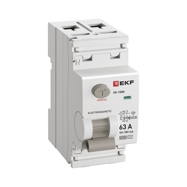 ВДТ ВД-100N 2P 63А 300мА AC эл-мех 6кА PROXIMA EKF - Фото 2