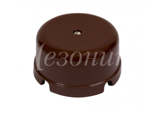 Коробка распределительная фарфоровая D80мм, h43мм, IP20, цвет -коричневый, ТМ "МЕЗОНИНЪ" GE70236-04 GE70236-04