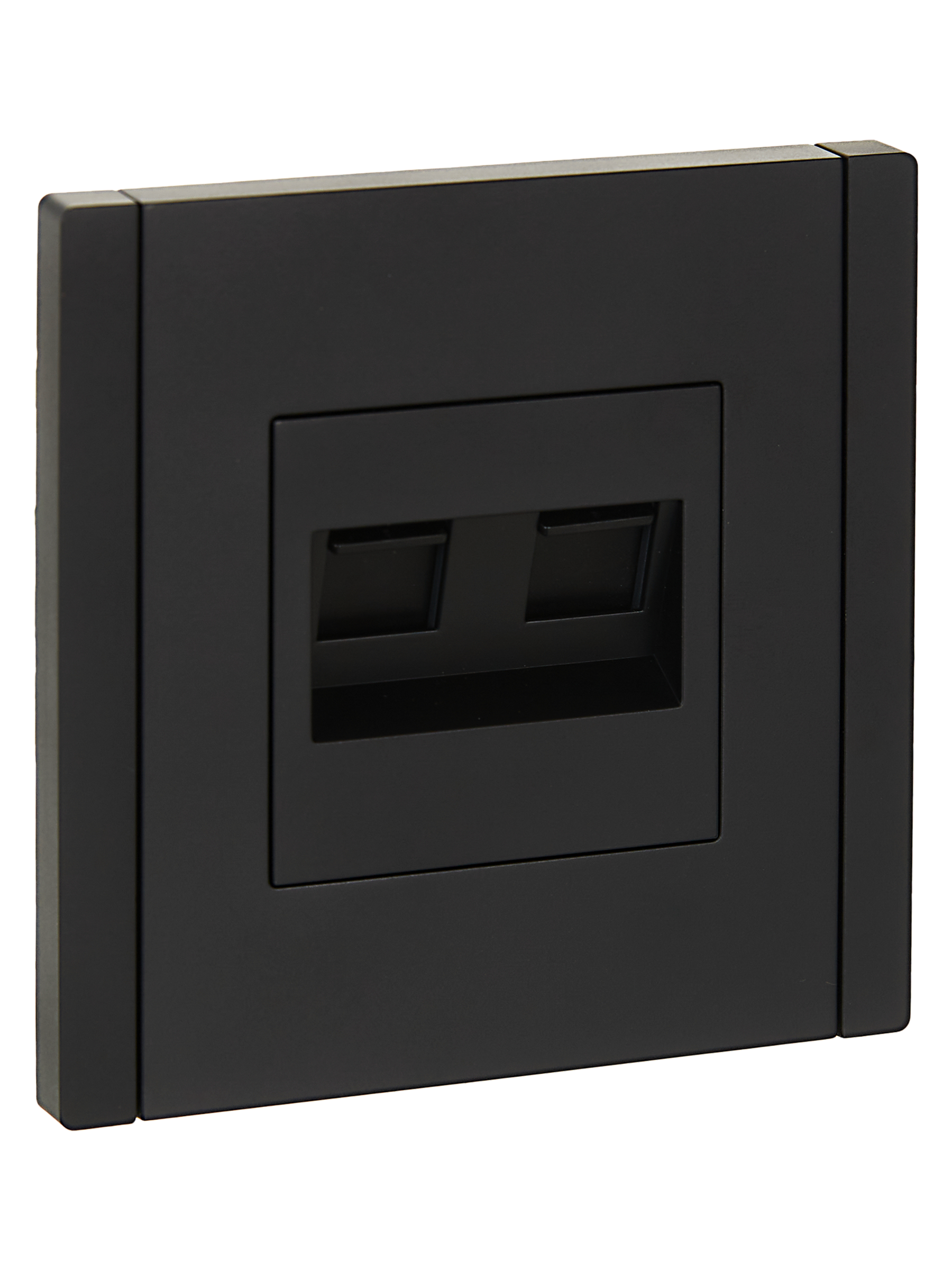 FORTE&PIANO Розетка двойная RJ11+RJ45 кат.5E FP135 черный IEK FP-KT20-O-1-K02