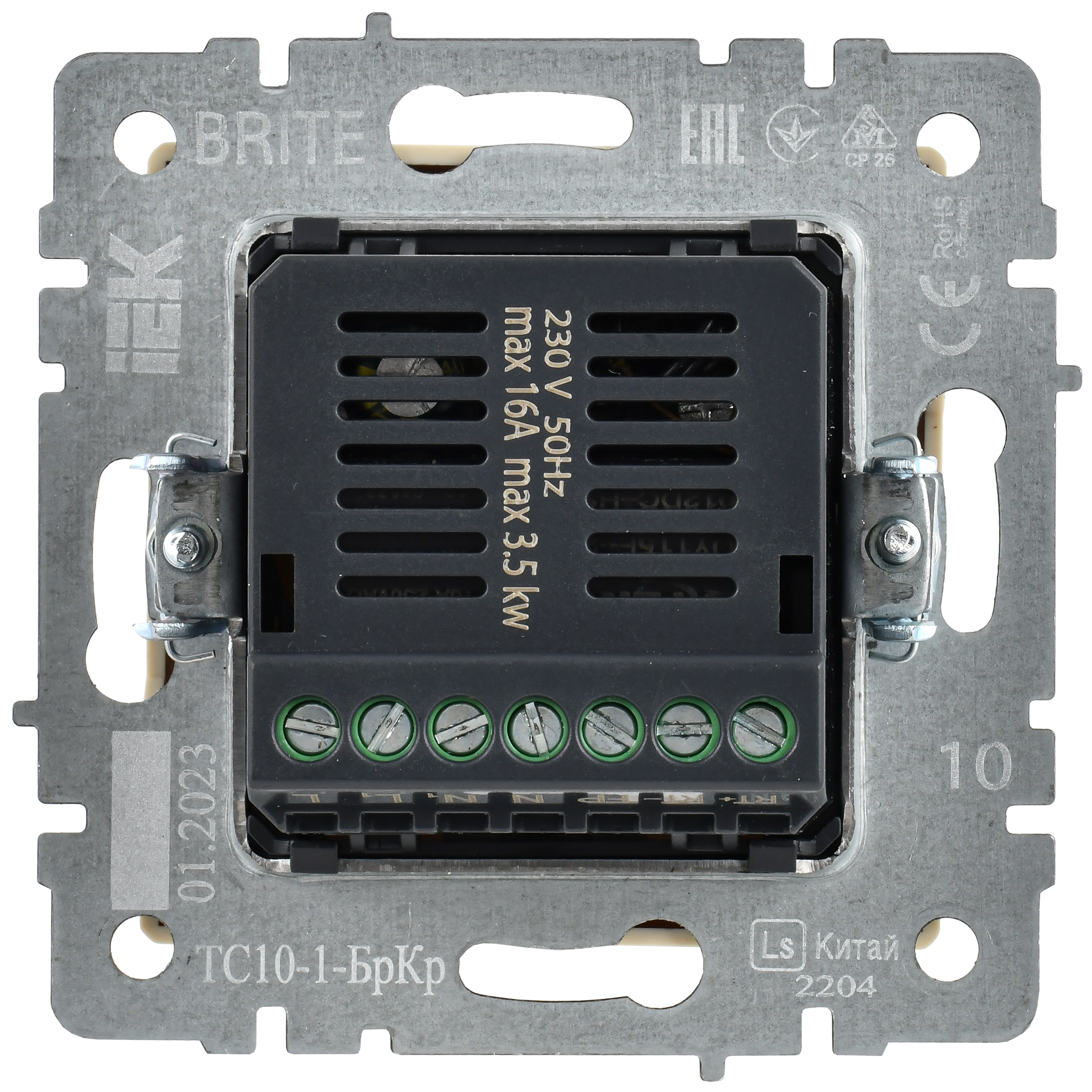 BRITE Термостат электронный с индикацией ТС10-1-БрКр бежевый IEK - Фото 6