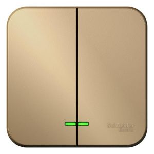 Выключатель 2-кл. ОП Blanca 10А IP20 (сх. 5) 250В титан SE BLNVA105004 1210571